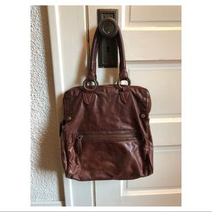 Latico Leather Brown Handle Bag with Crossbody